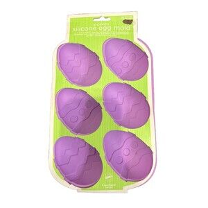NWT Wilton 6 Cavity EASTER Silicone Baking Mold Eggs Cakes Treats Soap Candy
